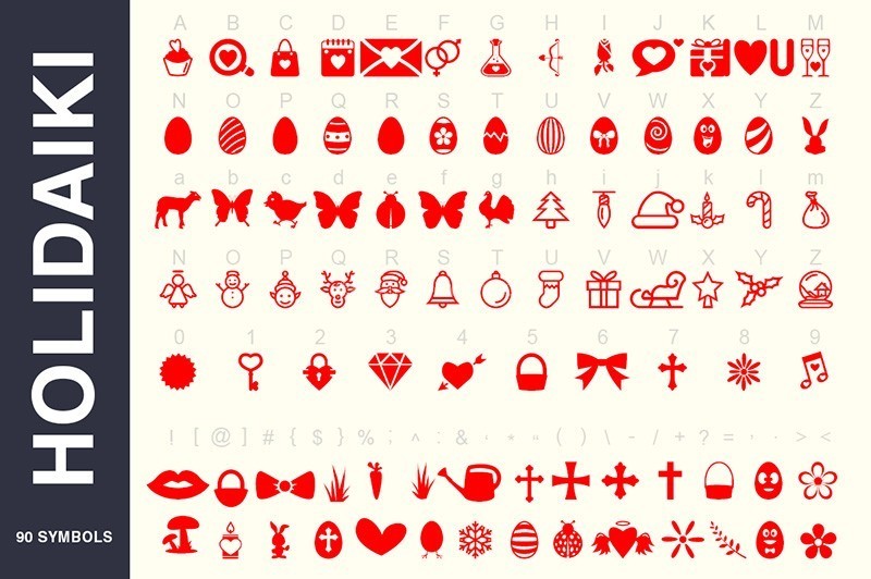 450+节日图形符号字体合集